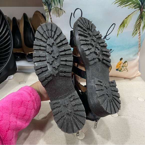 TBA To Be Announced Black Tornasol Strappy Back Zip Heel Boots Size 40 - Picture 9 of 10